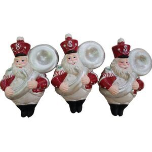 Vintage Santa Ornaments Christmas‎ Music Instruments Holiday Decorations Crafts